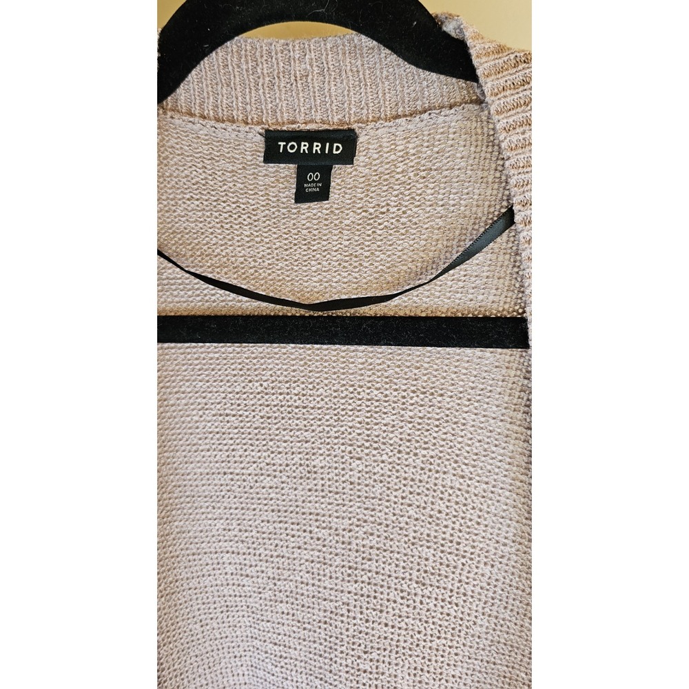 Torrid Acrylic Duster Open Front Stitch Detail Sweater Purple Size 00 ( M/L) - Picture 4 of 11